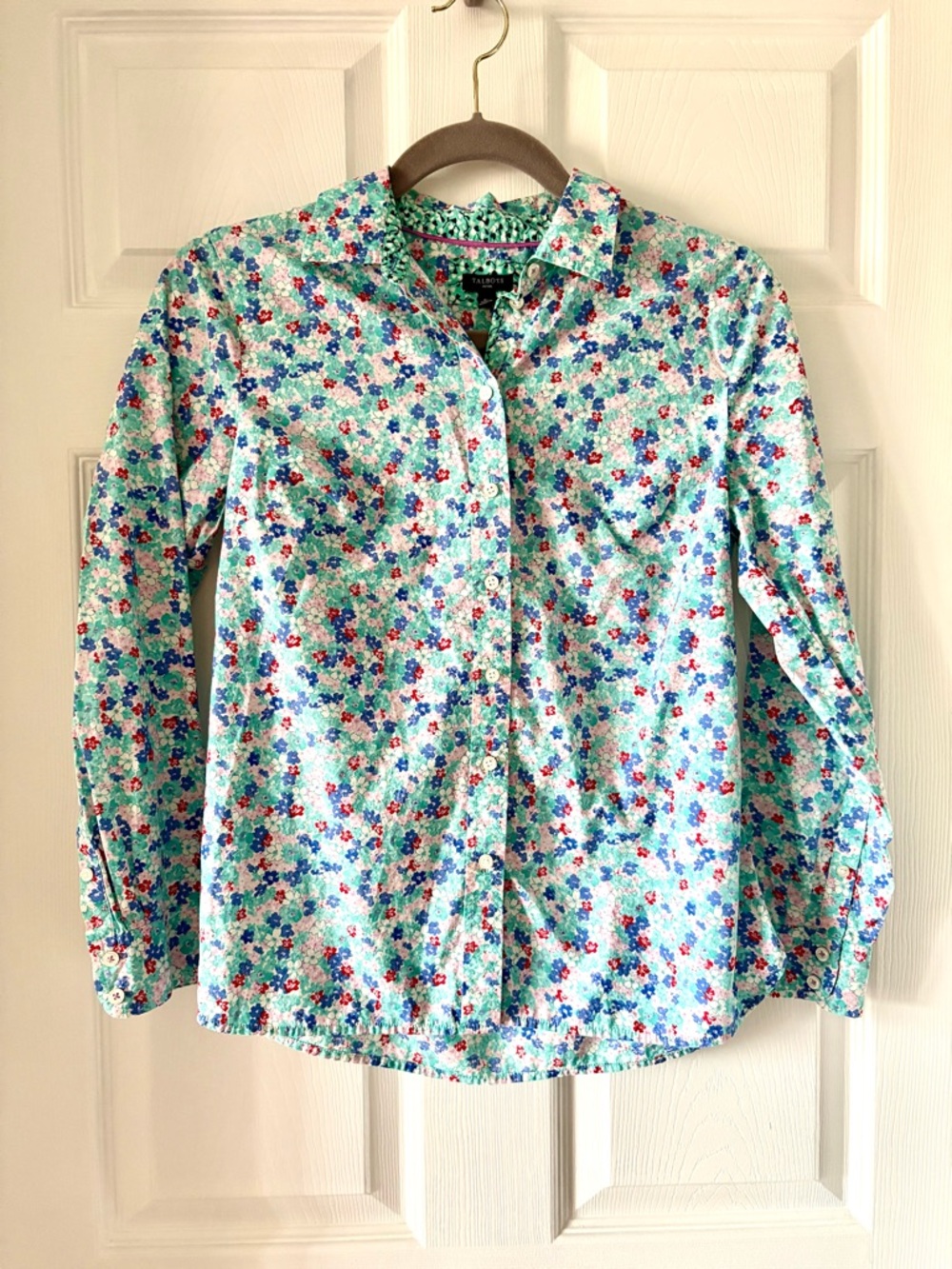 Women’s Talbots Multicolor Ditzy Print Floral Button-Down - SIZE 2P